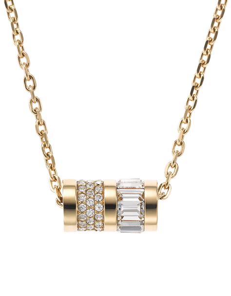 michael kors barrel necklace|Michael Kors necklace and earrings.